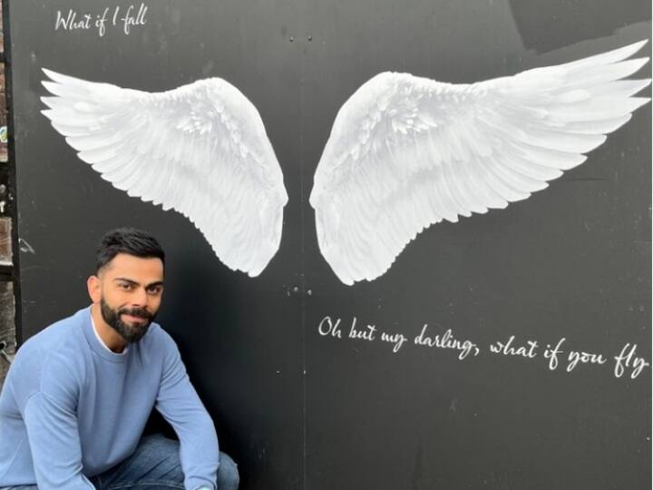 Virat Kohli reply criticism by share photo What if I fall Oh but my darling what if you fly Virat Kohli का आलोचना करने वालों को करारा जवाब, इंस्टाग्राम पर फोटो शेयर के साथ दिया गहरा मैसेज