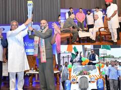 44th Chess Olympiad 2022: अपने 61वें पड़ाव पर रायपुर पहुंचीं शतरंज ओलंपियाड टॉर्च रिले, आदिवासी परंपरा से हुआ जोरदार स्वागत