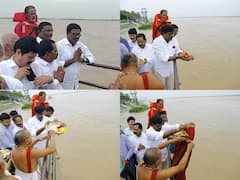 Godavari Floods: గోదారమ్మా శాంతించు - మంత్రి పువ్వాడ నది హారతి, పూజలు