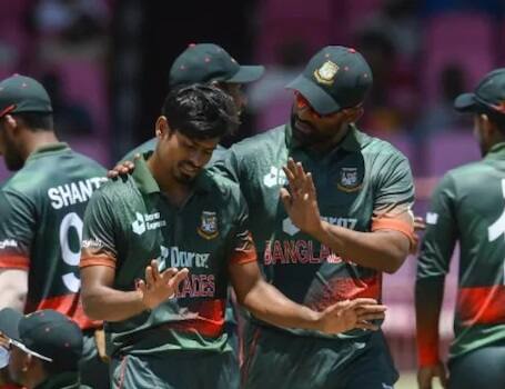 WI vs BAN:  Bangladesh beat West Indies Bangladesh won by 4 wickets WI vs BAN: ત્રીજી વન-ડેમાં બાંગ્લાદેશે વેસ્ટ ઇન્ડિઝને હરાવ્યુ, તાજુલે ઝડપી પાંચ વિકેટ