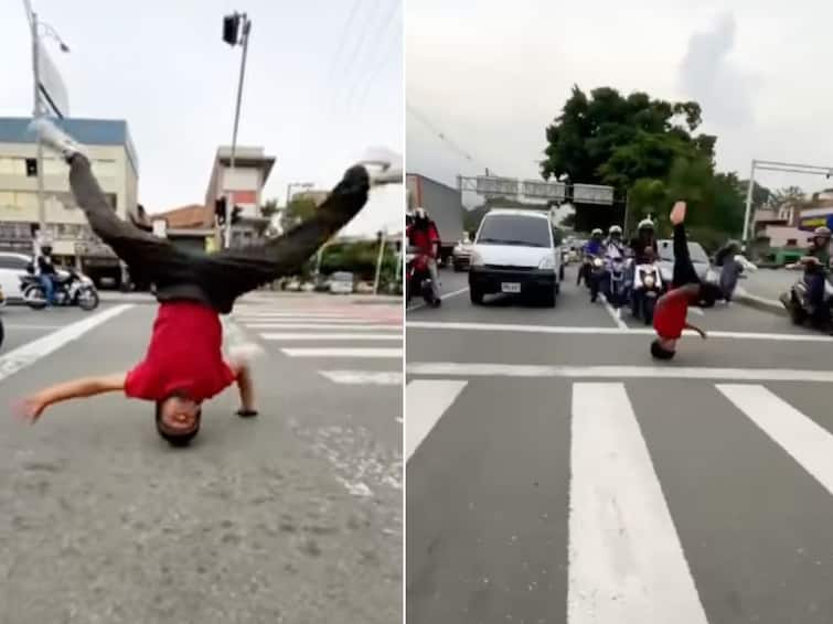 Breakdancer ‘Head-Slides’ en calles concurridas de la capital venezolana, videos se vuelven virales