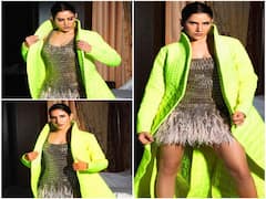 Sonnalli Seygall Photos: नियॉन कलर के लॉन्‍ग श्रग में सोनाली सहगल का ये स्‍टनिंग लुक यंगस्‍टर्स कर सकते हैं फॉलो