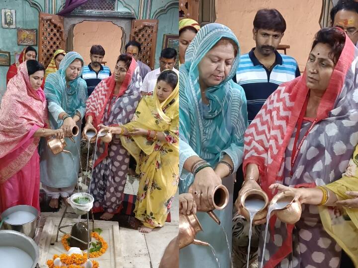 Video Rajasthan MLA Safia Zubair Khan does Lord Shiva Abhishek on Sawan Somwar in Jaipur Know Govt initiative ANN Video: कांग्रेस MLA साफिया जुबेर खान ने सावन के पहले सोमवार पर किया भगवान शिव का जलाभिषेक, देखें वीडियो