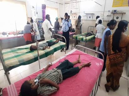 15 school children in Sirkazhi vomited and fainted. சீர்காழியில் பள்ளி குழந்தைகள் 15 பேருக்கு வாந்தி, மயக்கம் - நேரில் ஆறுதல் கூறிய ஆட்சியர்