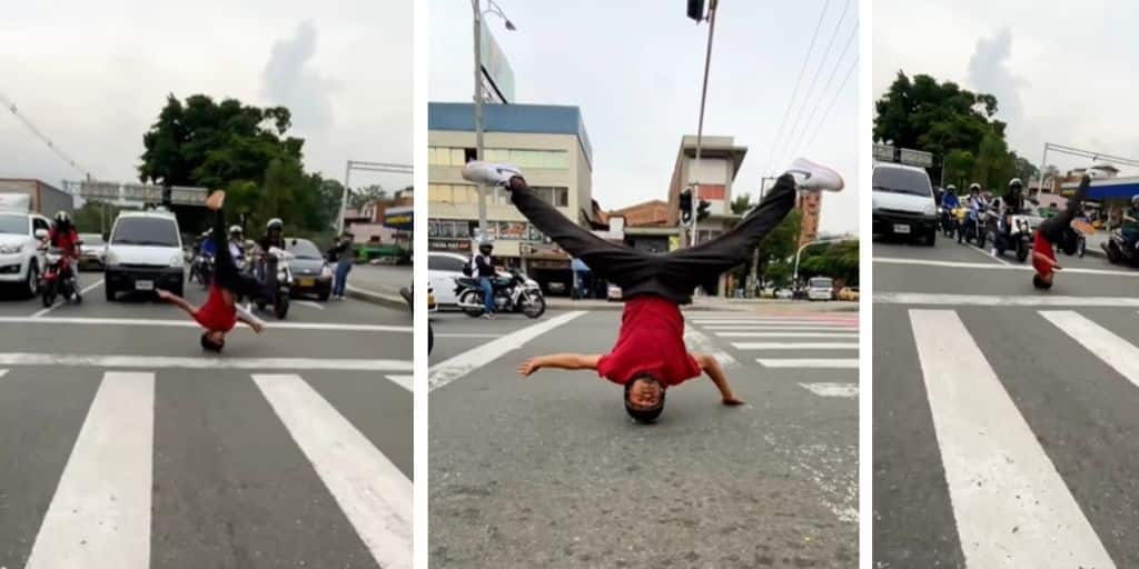 Viral Video: শহরের ব্যস্ত রাস্তায় 'হেড স্লাইড', ভাইরাল ২৭ বছরের 'ব্রেকডান্স' শিল্পী Breakdancer 'Head-Slides' On Busy Streets In Venezuela Capital, Videos Go Viral watch Viral Video: শহরের ব্যস্ত রাস্তায় 'হেড স্লাইড', ভাইরাল ২৭ বছরের 'ব্রেকডান্স' শিল্পী
