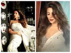 Shama Sikander Saree Pics: व्हाइट साड़ी में किसी अप्सरा से कम नहीं लग रहीं शमा सिकंदर, ये खूबसूरत तस्वीरें बना देंगी आपको दीवाना !