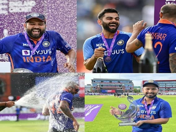 IND vs ENG ODI: शैम्पेन की बरसात के बीच अर्शदीप ने उठाई ट्रॉफी, टीम इंडिया ने ऐसे मनाया जीत का जश्न