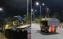 Accident Viral Video: ਚੱਲਦੀ ਗੱਡੀ ਦੀ ਛੱਤ 'ਤੇ ਚੜ੍ਹ ਕੇ ਖੁਦ ਨੂੰ 'ਸ਼ਕਤੀਮਾਨ' ਸਮਝ ਰਿਹਾ ਸੀ ਵਿਅਕਤੀ, ਅੱਗੇ ਕੀ ਹੋਇਆ, ਦੇਖ ਕੇ ਹੋ ਜਾਵੇਗਾ ਹੈਰਾਨ