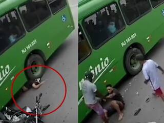 Man knocked down by bus survives because of helmet video goes viral Watch Video: டயரின் அடியில் சிக்கி ஹெல்மெட்டால் நூலிழையில் உயிர் தப்பித்த நபர்! - ஷாக் வீடியோ