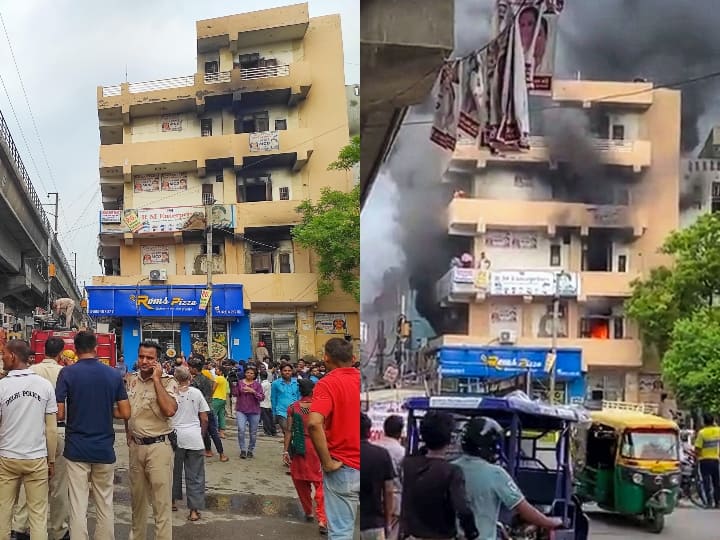 Delhi fire broke out in building New Ashok Nagar area 4 fire tenders present at the spot ANN Delhi Fire: दिल्ली के न्यू अशोक नगर इलाके में बिल्डिंग में लगी भीषण आग, 12 लोगों को किया गया रेस्क्यू