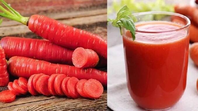 ગાજરમાં ભરપૂર માત્રામાં બિટા કેરોટીન હોય છે. જે આંખો માટે ખૂબ જ ઉપકારક છે. ખાલી પેટે ગાજરનું જ્યુસ પીવાથી શરીરની અન્ય બીમારીની સાથે આંખોની રોશની વધે છે અને સ્કિન પણ ગ્લોઇંગ બને છે.