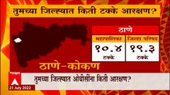 Maharashtra OBC Political Reservation : तुमच्या जिल्ह्यात ओबीसींसाठी किती टक्के आरक्षण? ABP Majha
