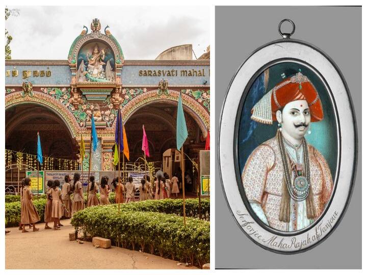 Thanjavur Saraswathi Mahal Stolen portrait of King Saraboji and sivaji at in discovered in US King Saraboji : தஞ்சை சரஸ்வதி மஹாலில் திருடப்பட்ட சரபோஜி மன்னரின் ஓவியம்.. அமெரிக்காவில் கண்டுபிடிக்கப்பட்டதா?