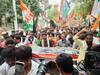 Telangana Congress Stages Protest In Hyderabad In Support Of Sonia Gandhi