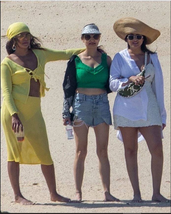Priyanka Chopra wore a yellow bikini set with a co-ord wrap-on dress