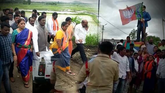 BJP vs TRS Kamareddy District : నిజాంసాగర్ మండల కేంద్రంలో జెండా కోసం కొట్లాట | ABP Desam