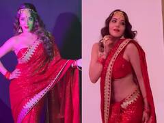Monalisa Video: मोनालिसा के इस खूबसूरत रूप के सामने चांद भी लगा फीका, रेड साड़ी में ढाया कहर
