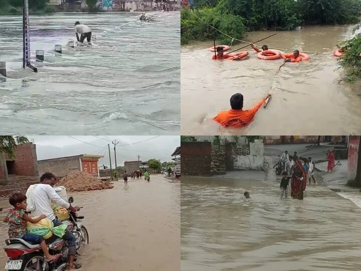Bundi Due to heavy rain river is in spate farmers doing the culvert have died ANN Bundi News: बूंदी में बारिश से नदी-नाले उफान पर, उफनते पानी में फंसे युवक को लोगों ने बचाया