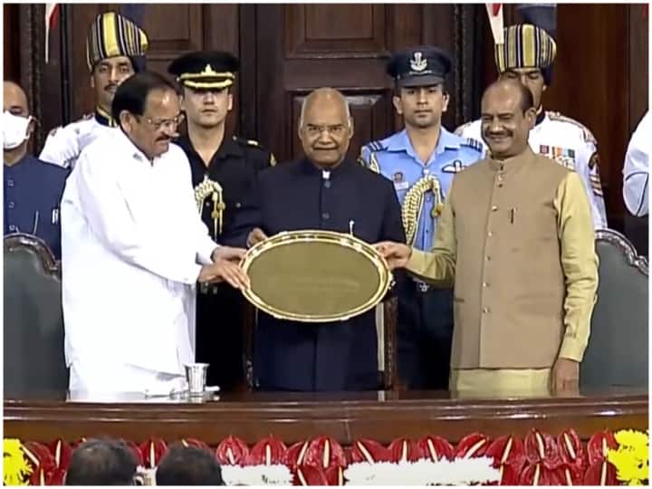 Parliament is giving farewell to outgoing President Ram Nath Kovind