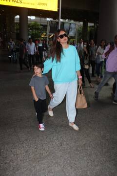 In Pics: पति Saif Ali Khan और बच्चों के साथ छुट्टियों से लौटीं Kareena Kapoor, एयरपोर्ट पर कुछ इस अंदाज में हुईं स्पॉट