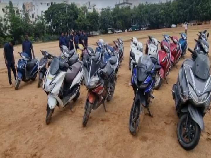 Hyderabad Crime news Cyberabad police arrested bikes robbery gang recovered 46 bikes dnn Hyderabad Crime : భాగ్యనగరంలో బైక్ చోరులు, గ్యాంగ్ గుట్టురట్టు చేసిన శంషాబాద్ పోలీసులు