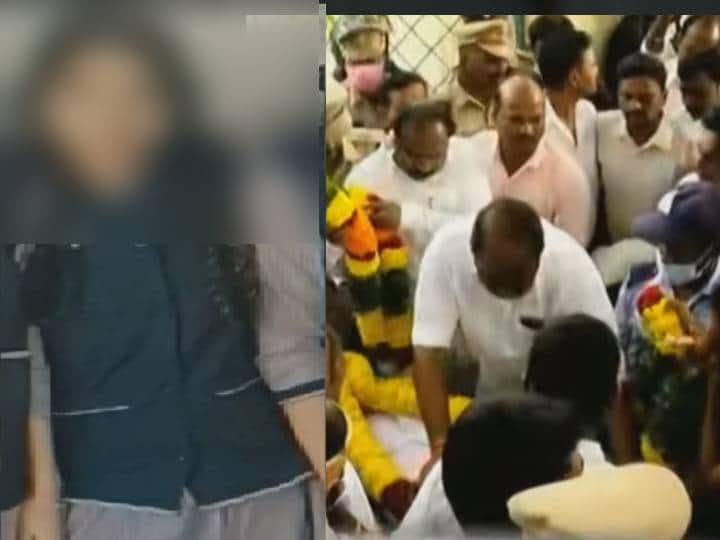 Kallakurichi student death issue srimathi body handed over to parents பெற்றோரிடம் ஒப்படைக்கப்பட்டது கள்ளக்குறிச்சி மாணவி உடல்! சொந்த ஊரில் போலீசார் குவிப்பு!