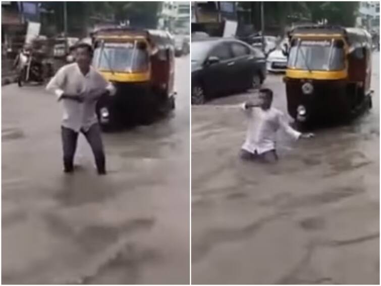 Gujarat Auto driver dance in rain viral video Instagram dnn Viral Video: వానలో ఆటోవాలా డ్యాన్స్, నెట్టింట లైక్‌ల వర్షం