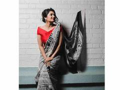 PHOTO : ‘माळी टाईम्स’, अभिनेत्री प्राजक्ता माळीची हटके साडी पाहिलीत का?