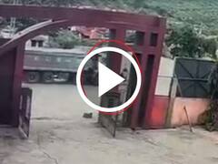 Watch: ट्रक और मोटरसाइकिल की भिड़ंत में बाल बाल बची बाइक सवार की जान, CCTV में कैद हुई तस्वीर