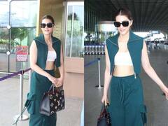 Celeb Spotted: ट्रेंडी लुक में एयरपोर्ट पर स्पॉट हुईं Kriti Sanon, तस्वीरें देख फैंस बोले- तीखी मिर्ची