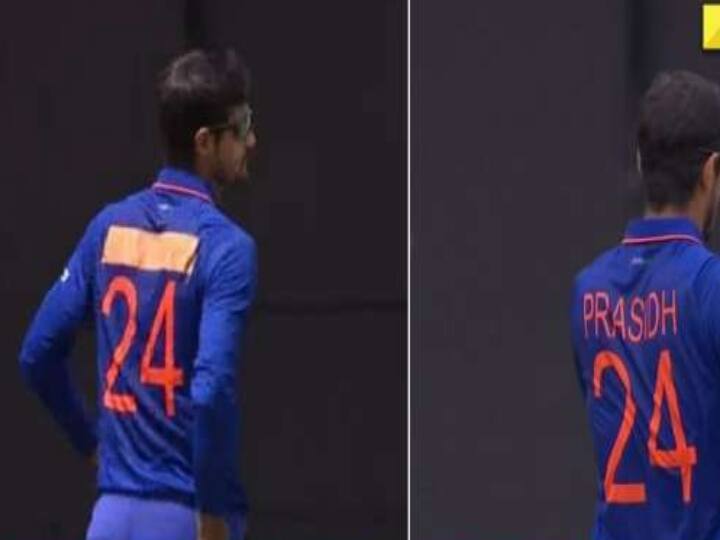 deepak hooda wearing prasid krishna jersey in india vs west indies 2nd ODI Deepak Hooda Jersey : தீபக்ஹூடா ஜெர்சிக்கு என்ன ஆச்சு..? குழம்பித் தவித்த ரசிகர்கள்..! நடந்தது என்ன..?