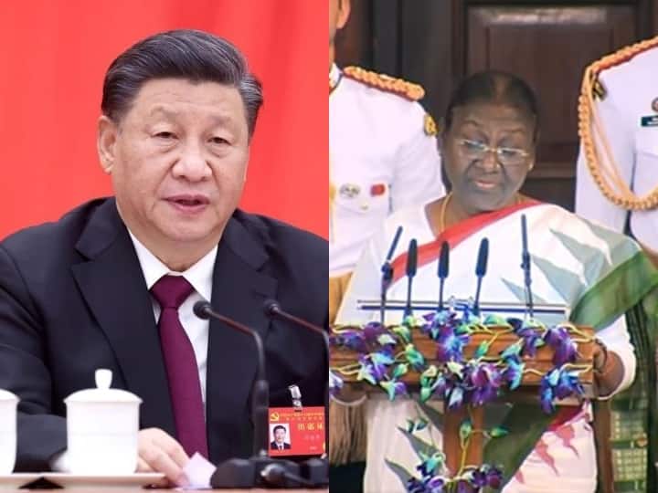 Chinese President Xi Jinping Congratulatory Message To Droupadi Murmu on Assuming Office as President of India India China Relation: चीन के राष्ट्रपति शी जिनपिंग ने दी द्रौपदी मुर्मू को बधाई, कहा- मतभेदों को दूर करने के साथ द्विपक्षीय संबंधों को करेंगे मजबूत