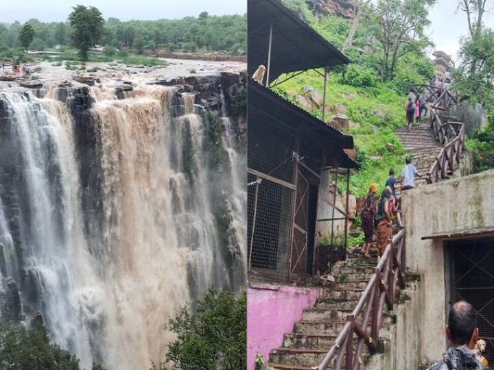 Bundi Bhimlat Waterfall: राजस्थान के बूंदी में भीमलत झरने के समीप ही प्राचीन भीमतल महादेव का मंदिर स्थित है. यह मंदिर जमीन से कुछ नीचे स्थित है और वहां तक सीढ़ियों से पहुंचा जा सकता है.