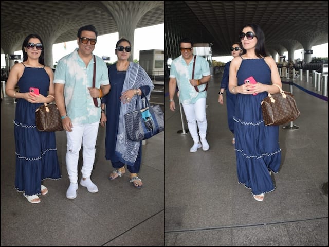 Bollywood Actor Govidna Spotted With Wife And Daughter At Mumbai Airport See Photos | Govinda Spotted: पत्नी और बेटी के साथ मुंबई एयरपोर्ट पर स्पॉट हुए गोविंदा, इस अंदाज़ में कैमरे में कैद हुए तीनों