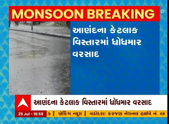 આણંદ: વાદળ છાયા વાતાવરણ વચ્ચે વરસાદનું આગમન