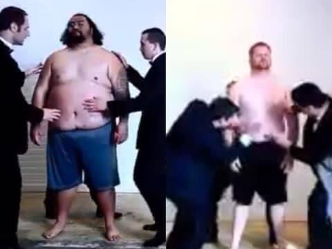 table played on body of men body drumming on fat men viral video Video: ਬੰਦੇ ਦੇ ਸਰੀਰ ਦੀ ਤਬਲੇ ਵਾਂਗ ਕੀਤੀ ਵਰਤੋਂ, ਦੇਹ ਨੂੰ ਕੁੱਟ-ਕੁੱਟ ਕੇ ਬਣਾਈ ਕਮਾਲ ਦੀ ਧੁਨ