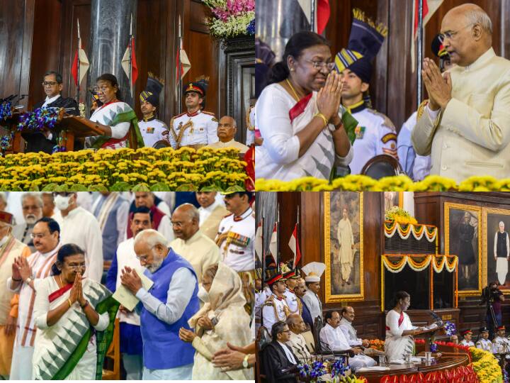 Droupadi Murmu was sworn-in as the 15th President of India in the Central Hall of Parliament in New Delhi. She inspected the Guard of Honour after taking the oath.