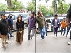 SitaRamam promotion: काली शर्ट में बेहद क्यूट नजर आईं 'नेशनल क्रश' रश्मिका मंदाना, दलकर सलमान भी दिखे साथ