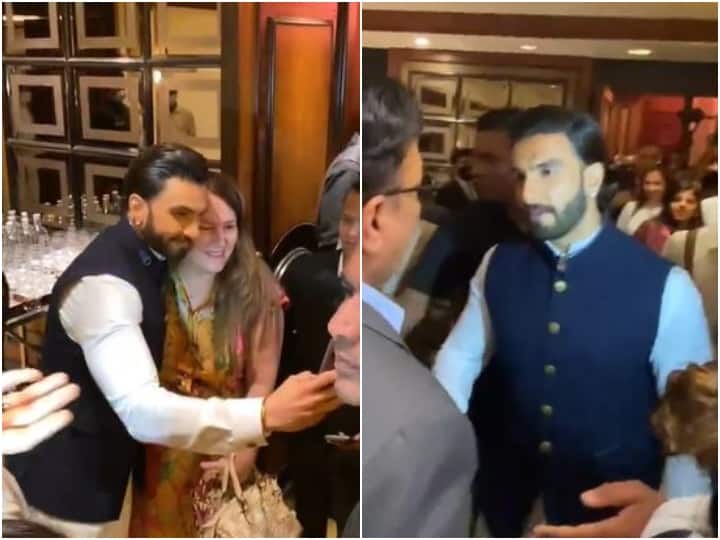 Ranveer Singh dresses up in a kurta and Nehru jacket amidst complaint over  photoshoot Ranveer Singh: वायरल फोटोशूट को लेकर कंप्लेंट होने के बाद इस अंदाज में इवेंट में पहुंचे रणवीर सिंह, देखें Video