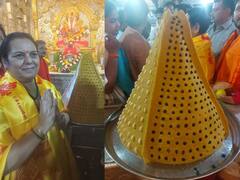 Pune : उद्धव ठाकरेंच्या वाढदिवसानिमित्त श्रीमंत दगडूशेठ हलवाई गणपतीला 62 किलोचा मोदक अर्पण