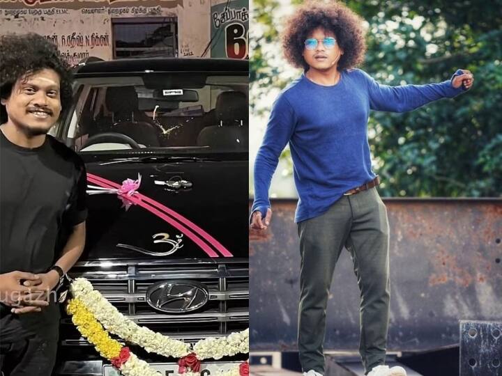 Vijay TV Pugazh Poses with Brand New BMW Car with Motivational Caption Shared Photo on Instagram Vijay TV Pugazh BMW Car:  புது காருடன் புகழ் கொடுத்த போஸ்.. இந்த இன்ஃபோ எல்லாம் தெரியுமா பாஸ்..