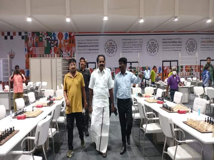 Chess Olympiad in Tamil Nadu minister of sports  meyyanathan inspection the place Chess Olympiad : அதிவேக 5ஜி இன்டர்நெட்.. 2000 சிம்கார்டுகள்... வெளிநாட்டு வீரர்களுக்காக ஏற்பாடுகள் தயார் அமைச்சர் தகவல்..