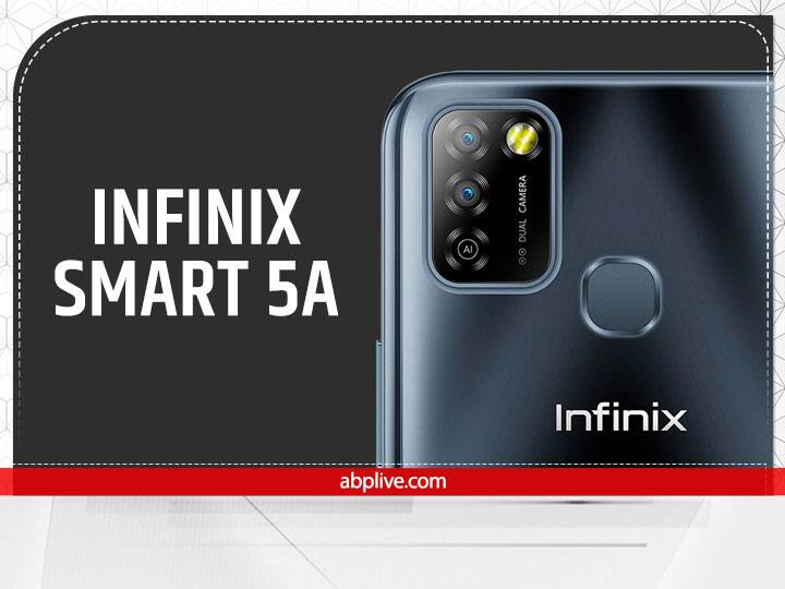 Infinix Smart 5A फोन में MediaTek Helio A20 प्रोसेसर दिया गया है. फोन की 6.52 इंच की स्क्रीन से HD+ डिस्प्ले मिलती है. Infinix Smart 5A स्मार्टफोन डुअल कैमरा सेटअप के साथ आता है. इसमें 8 MP का मेन रियर कैमरा, और 8 MP का ही दूसरा कैमरा दिया गया है. इसमें 8 MP का ही फ्रंट कैमरा है. इसमें 5000 mAh की बैटरी दी गई है. यह फोन 2 GB रैम + 32 GB इंटरनल स्टोरेज के साथ आता है. Infinix Smart 5A फोन की कीमत 6,999 रुपये है.