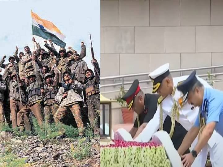 கார்கில் போரின் 23வது வெற்றி தினம்.. உயிர்நீத்த வீரர்களுக்கு முப்படை தளபதிகள் மரியாதை