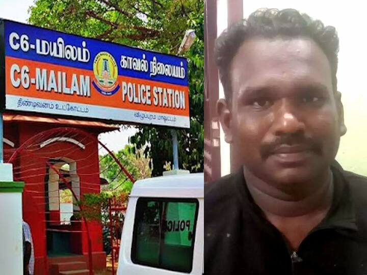 Villupuram A youth was arrested for claiming to be the police near mailam and collecting money from motorists போலீஸையே மிரட்டிய வாலிபர்; ரியல் போலீஸ், ரீல் போலீஸ் - நடந்தது என்ன ?
