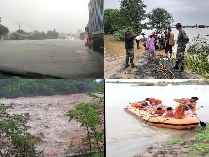 India Weather Update Monsoon Heavy Rainfall Alert in MP Rajasthan Gujarat flash flood in Kargil in Jammu Kashmir India Weather: पहाड़ से मैदान तक आफत - MP, राजस्थान और गुजरात में भारी बारिश का अलर्ट, करगिल में फंसे लोग