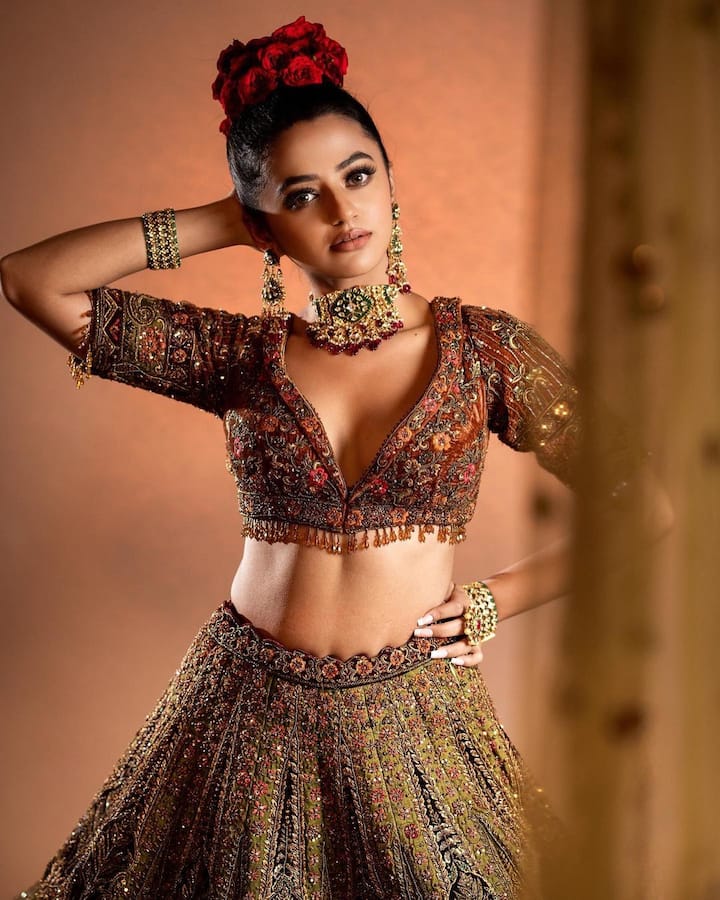 हैली शाह का ये लुक उन महिलाओं के लिए ठीक है जो ट्रेडिशनल आउटफिट में भी ग्लैमरस दिखना चाहती हैं.