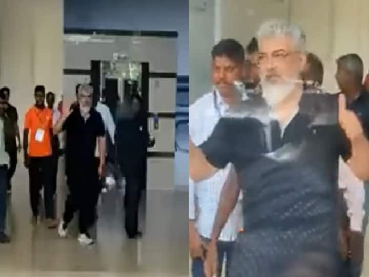 actor ajith spotted at trichy video goes viral watch Watch Video: துப்பாக்கி சுடும் போட்டி.. திருச்சிக்கு விசிட் அடித்த அஜித்! வைரல் வீடியோ!