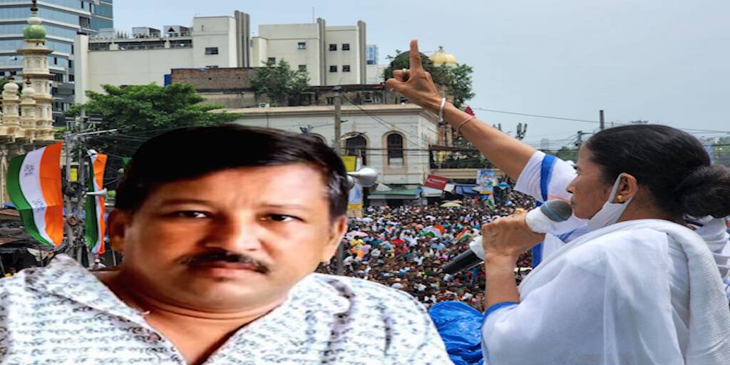 BJP Leader of Kolkata Arrested after putting Mamata Banerjee Poster with Arpita Mukherjee homes recovered money BJP Leader Arrested : উদ্ধার টাকার সঙ্গে মুখ্যমন্ত্রীর ছবি দিয়ে পোস্টার, অসম্মানের অভিযোগে গ্রেফতার কলকাতার বিজেপি নেতা
