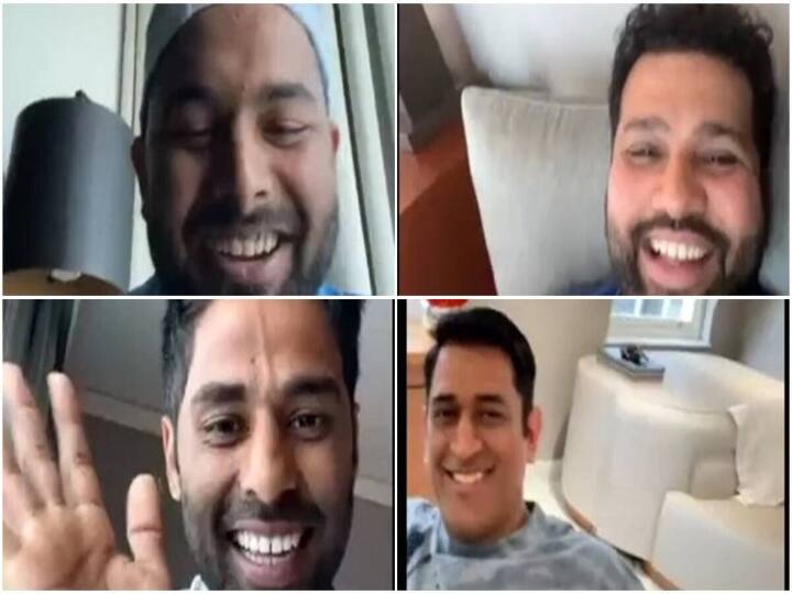MS Dhoni on Rishabh Pant Instagram Live With Rohit Sharma, Suryakumar Yadav - watch video Watch video : ரிஷப் பண்ட் லைவில் தல தோனி கொடுத்த ஒரு நிமிட தரிசனம்... வைரலாகும் வீடியோ..!